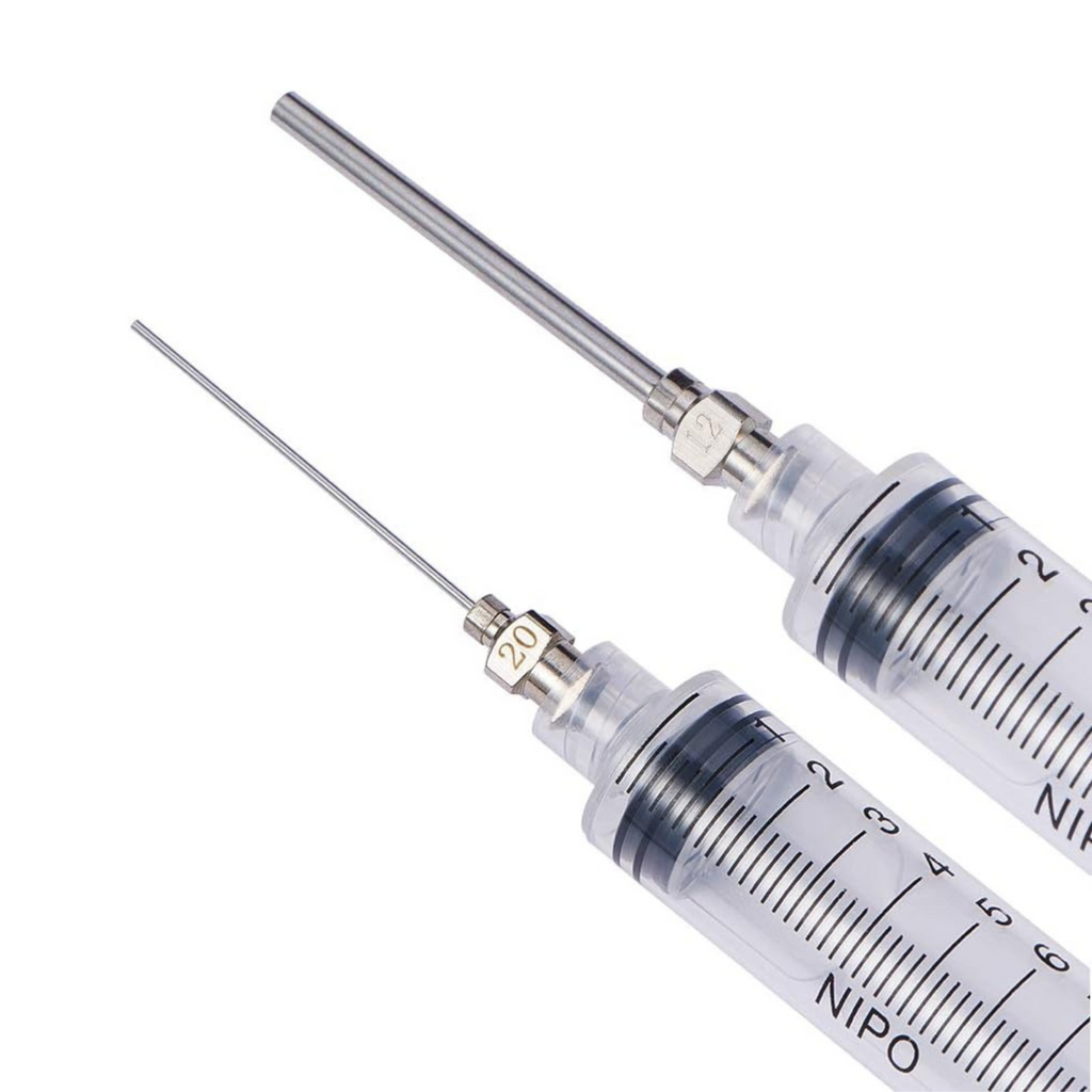1.5" Blunt Stainless Steel Tip Syringe Needle Cap Oil Glue Ink Dispensing Liquid Glue Syringe Tips by TheVoyageBird