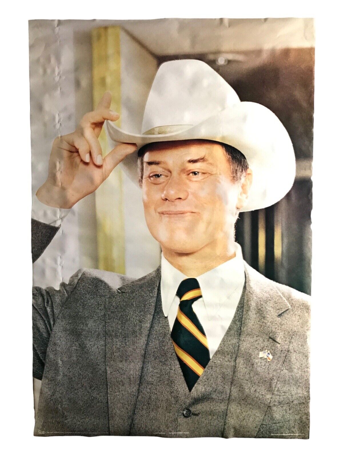 1980s Larry Hagman Poster Original by Pace Minerva - Cat No. 45 - 1980 RARE Celebrity Posters by TheVoyageBird