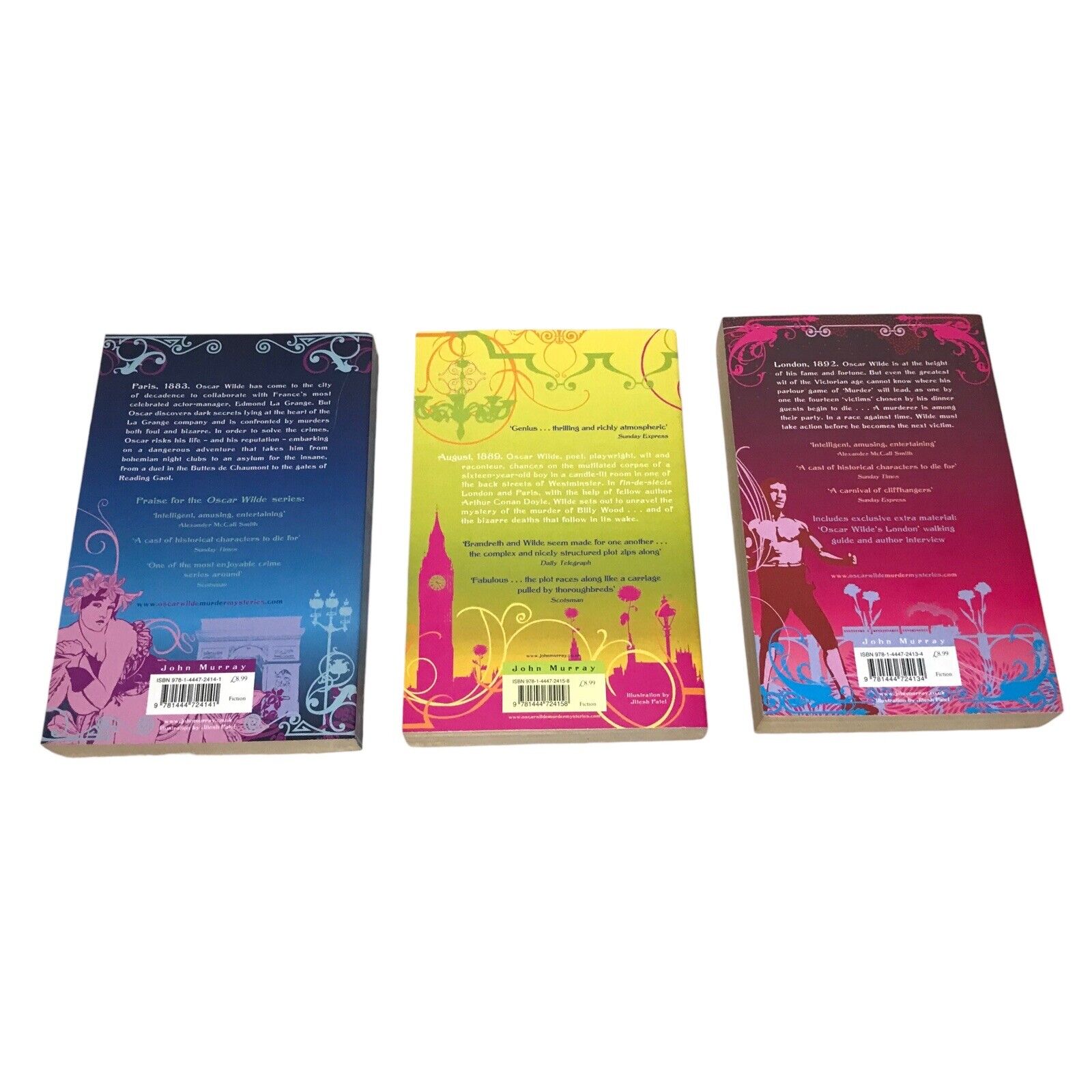 3x Gyles Brandreth Oscar Wilde Books - Dead Man's Smile, Candlelight, Ring Mystery Books by TheVoyageBird