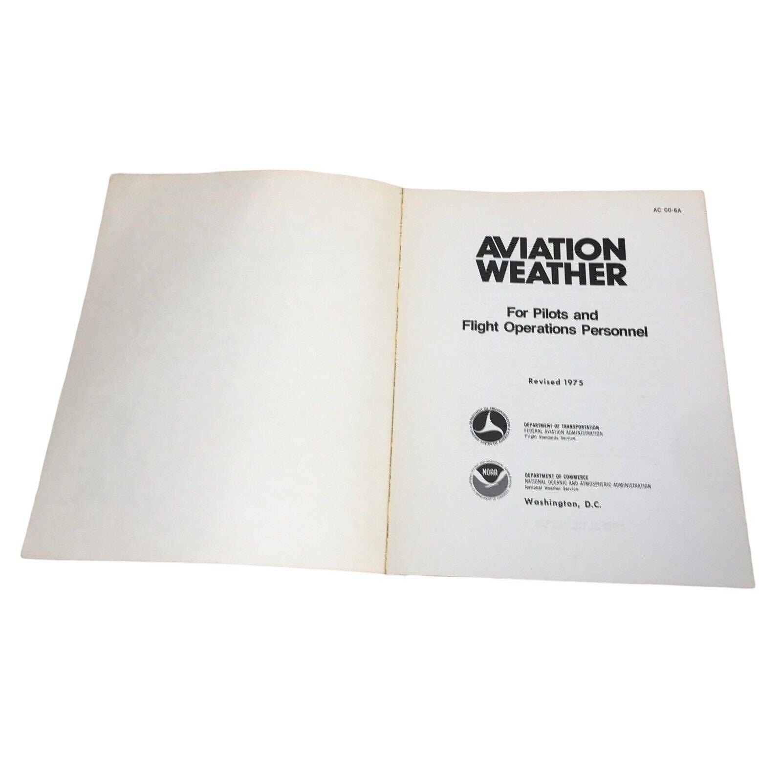 Aviation Weather Book for Pilots & Flight Ops Personnel (FAA Paperback 1965) Technical Books by TheVoyageBird