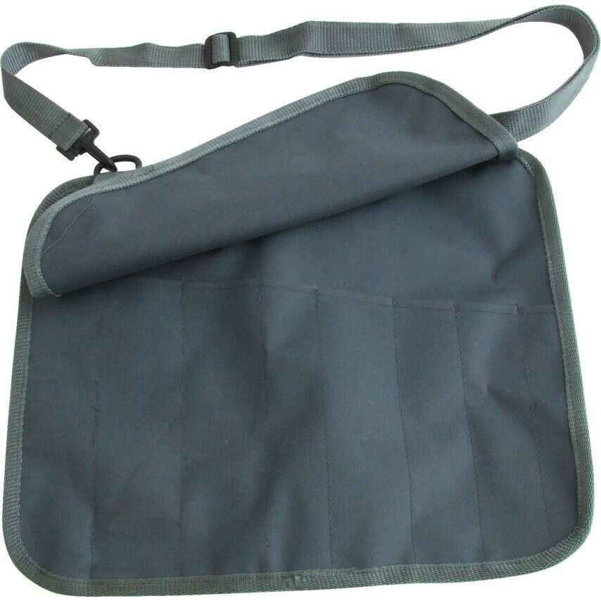 Canvas Tool Roll Organizer - 8 Pocket Tool Storage Bag with Straps for Efficient Tool Management