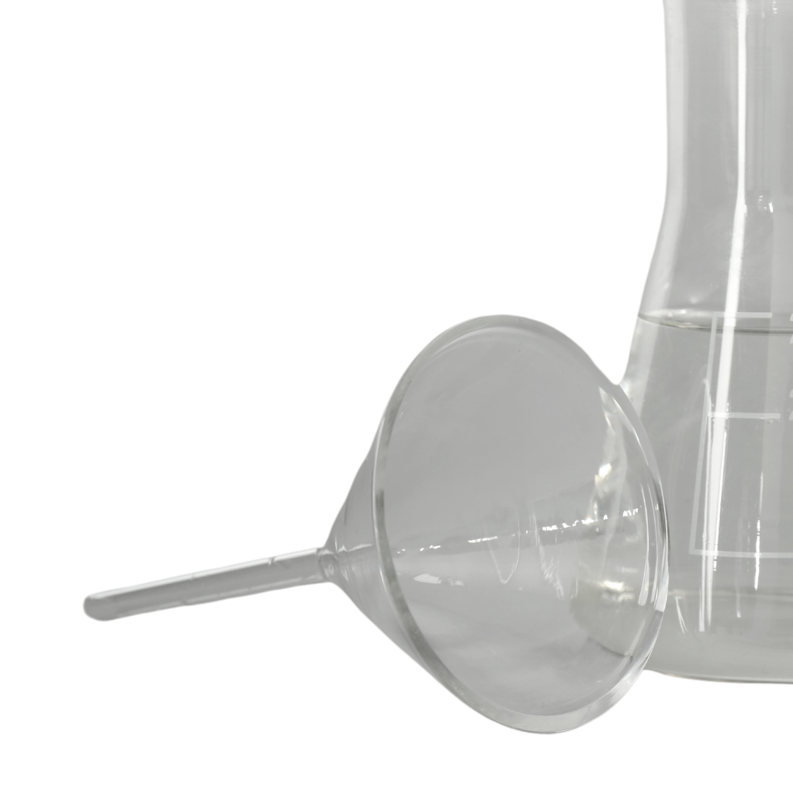 Glass Funnel, High Quality Borosilicate 3.3 Lab Glass | Short Stem | 100mm OD Funnels by TheVoyageBird