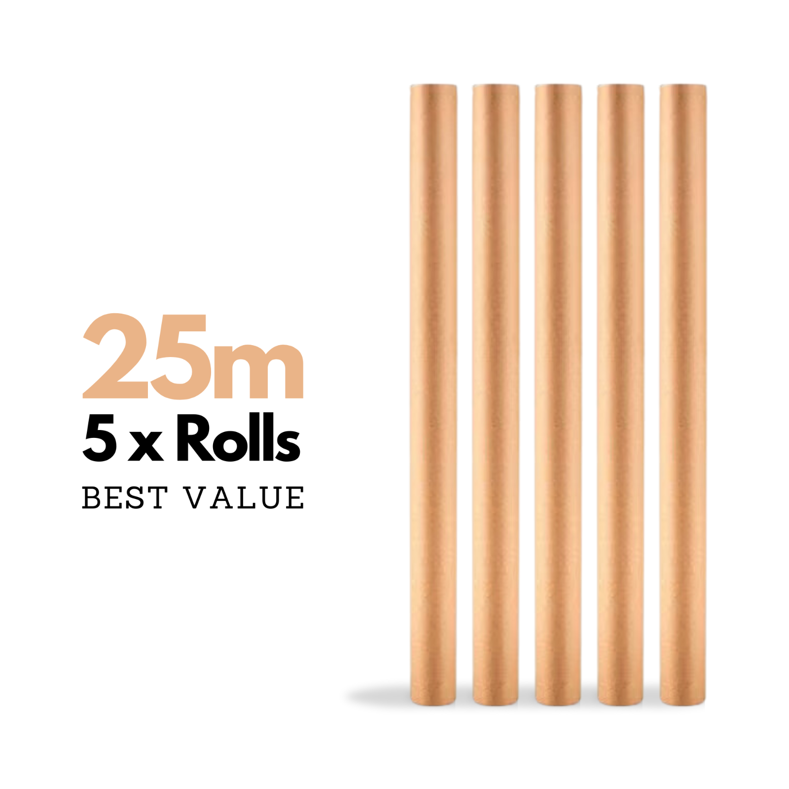 Kraft Eco Friendly Recyclable Wrapping Paper Rolls Brown Gift Wrap 5, 10, or 25m Wrapping Paper by TheVoyageBird