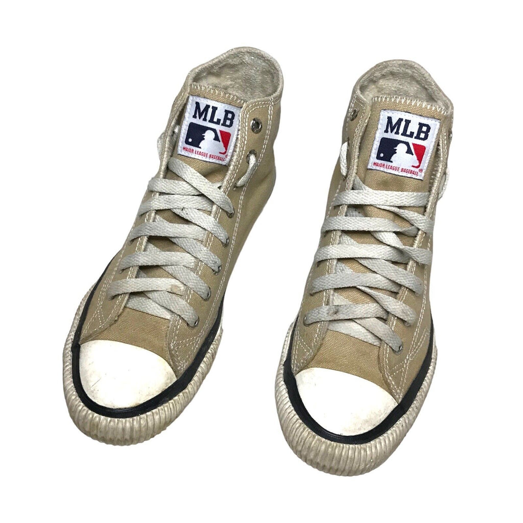 MLB New York Yankees Shoes Trainers Size 7.5 in Beige Suede Lined Trainers by TheVoyageBird