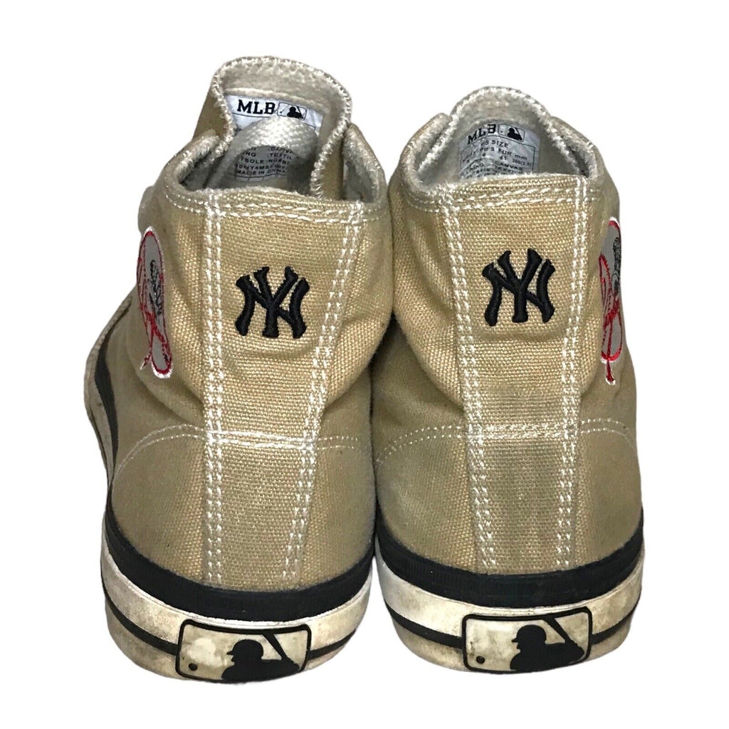 MLB New York Yankees Shoes Trainers Size 7.5 in Beige Suede Lined Trainers by TheVoyageBird