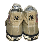 MLB New York Yankees Shoes Trainers Size 7.5 in Beige Suede Lined Trainers by TheVoyageBird