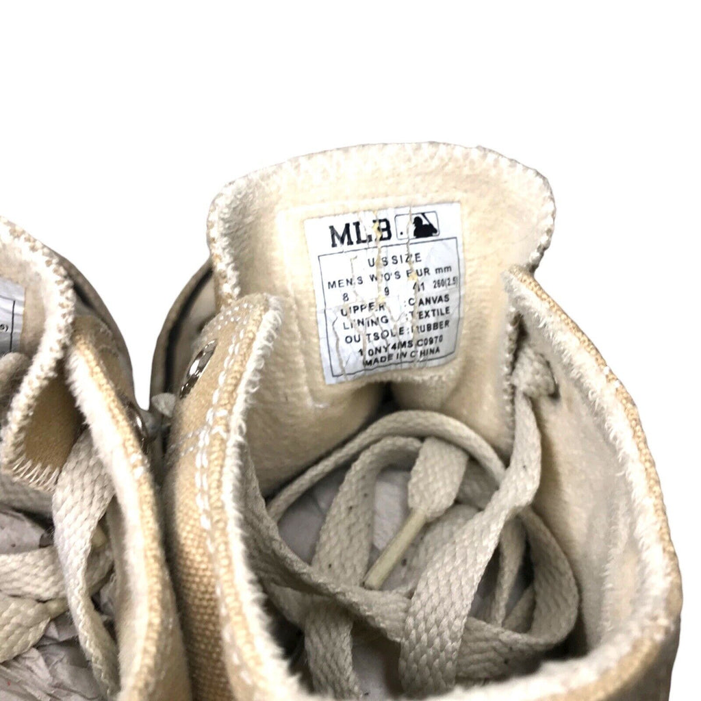 MLB New York Yankees Shoes Trainers Size 7.5 in Beige Suede Lined Trainers by TheVoyageBird