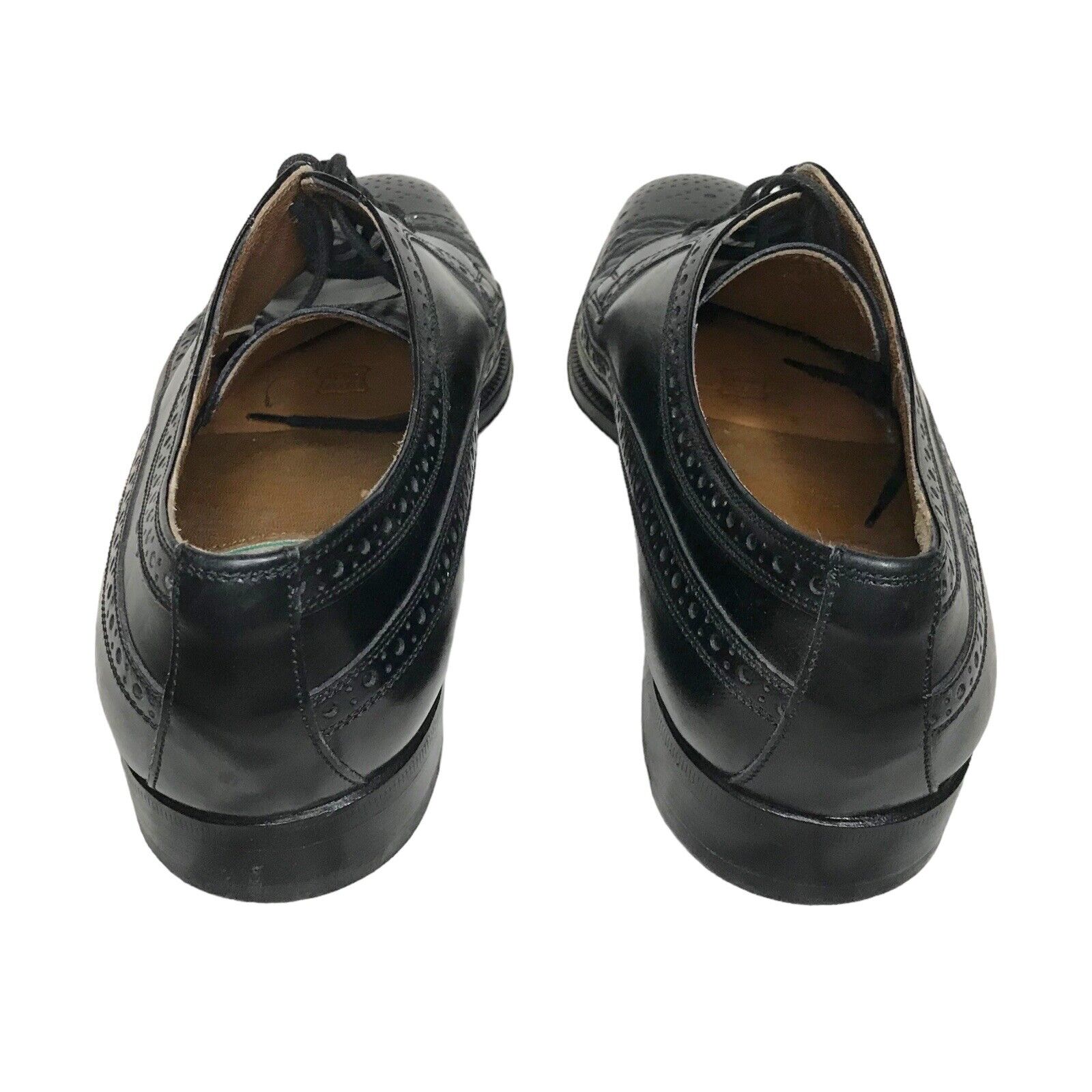 Mens FABI Black Leather Wing Tip Suit Summer Shoes Pointed 41 EU 7 UK Italy Casual Shoes by TheVoyageBird