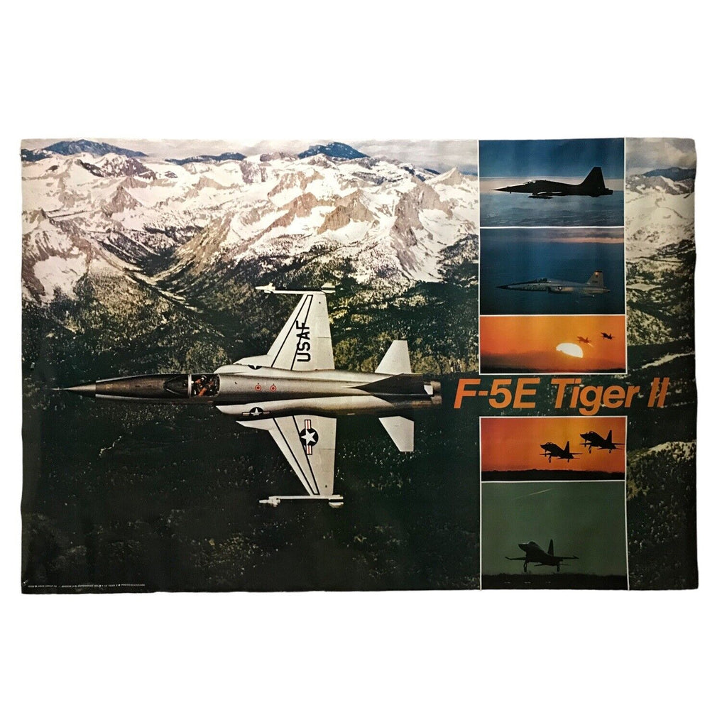 Original 1975 F-5E Tiger II Fighter Jet Poster Air Force by Pace Minerva RARE Photos/ Prints by TheVoyageBird