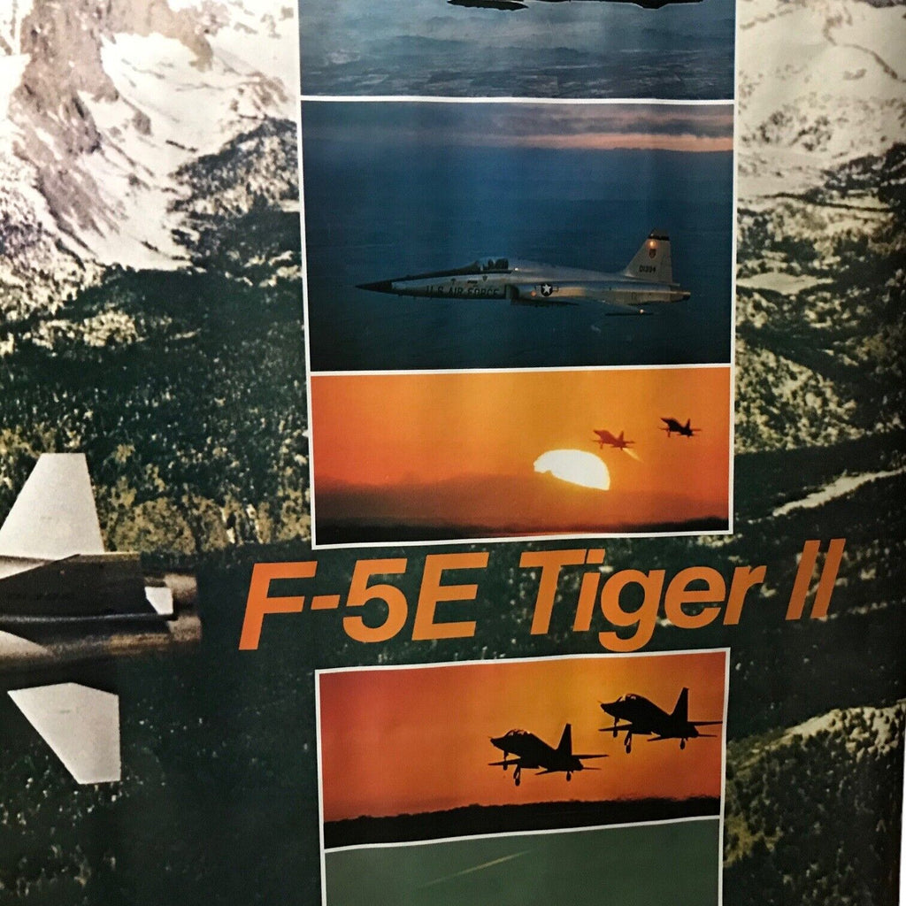 Original 1975 F-5E Tiger II Fighter Jet Poster Air Force by Pace Minerva RARE Photos/ Prints by TheVoyageBird