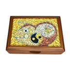 Unique Handmade Quilling Paper Art Pig on Wooden Box w/ Petrovietnam Insurance Handmade Crafts by TheVoyageBird