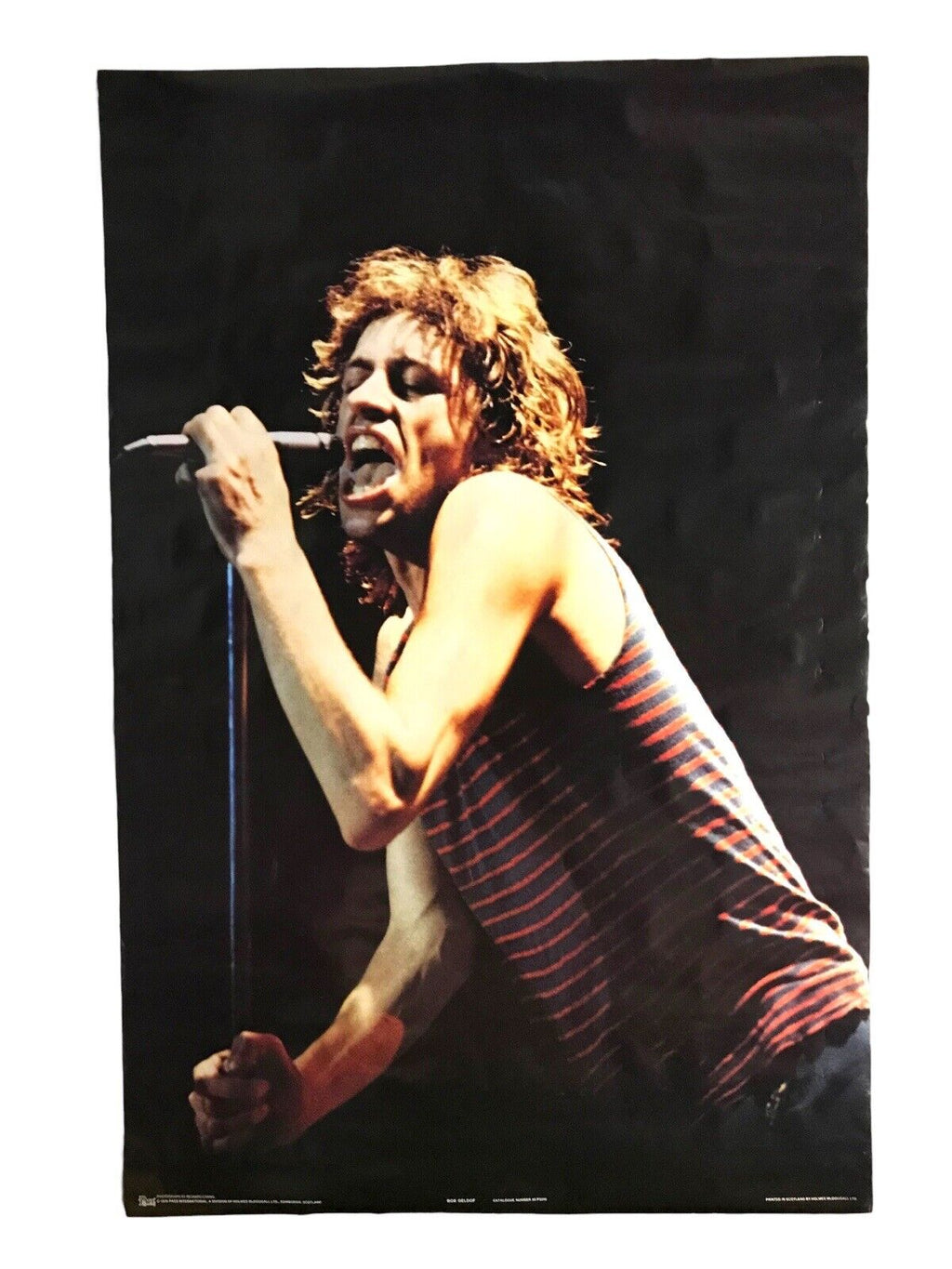 Vintage Bob Geldof Live Poster Original by Pace International Poster No. 85 1979 Posters by TheVoyageBird
