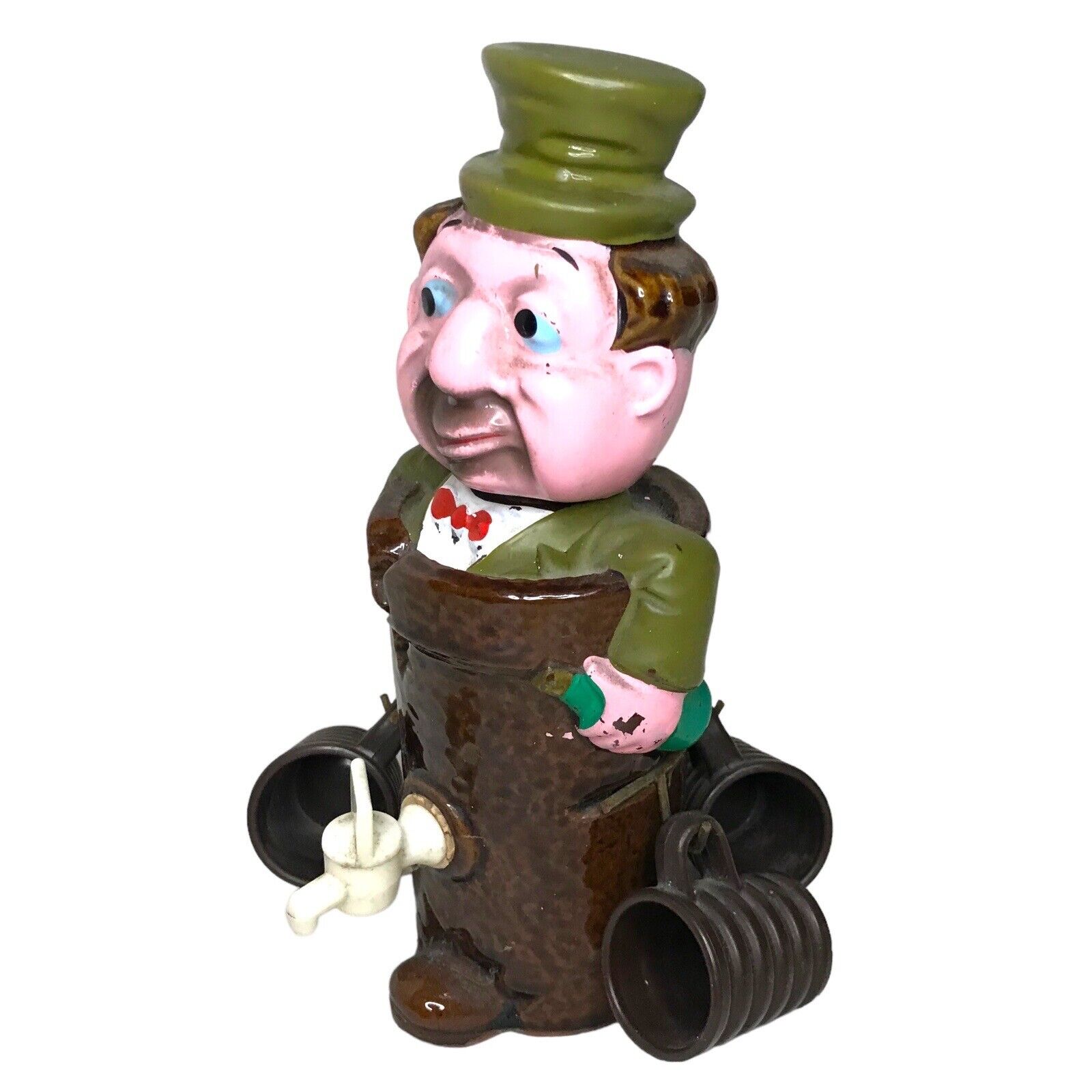 Vintage Character Pitcher Set w/ 3 Cups - Saki, Tea, Shots - Japanese Ceramics Decanters by TheVoyageBird