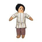 Vintage Cloth Indian Ethnic Costume Rag Doll with Black Yarn Hair Vintage Dolls by TheVoyageBird