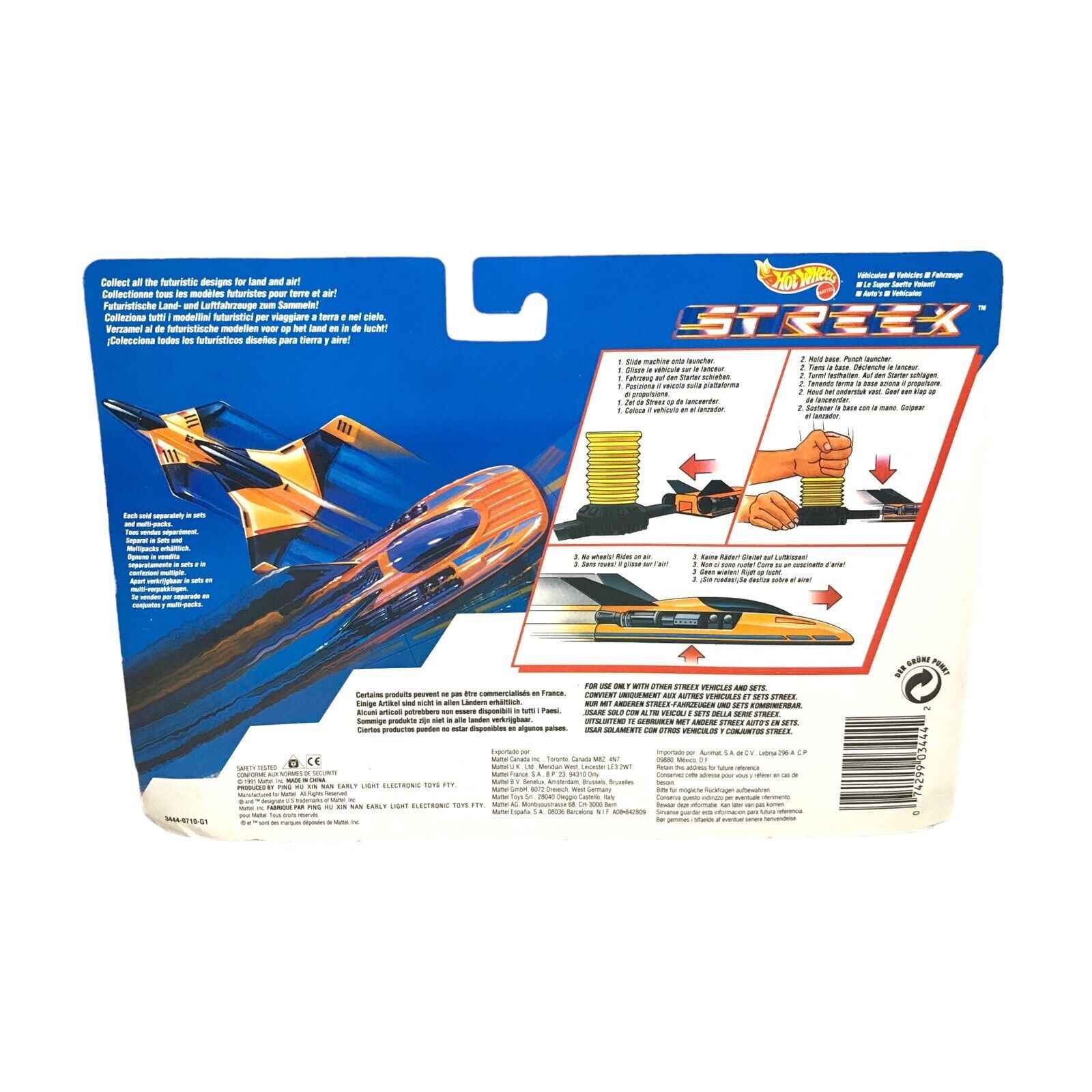 Vintage Hot Wheels Streex Launcher Set Two Vehicles with Pump 1991 Playset