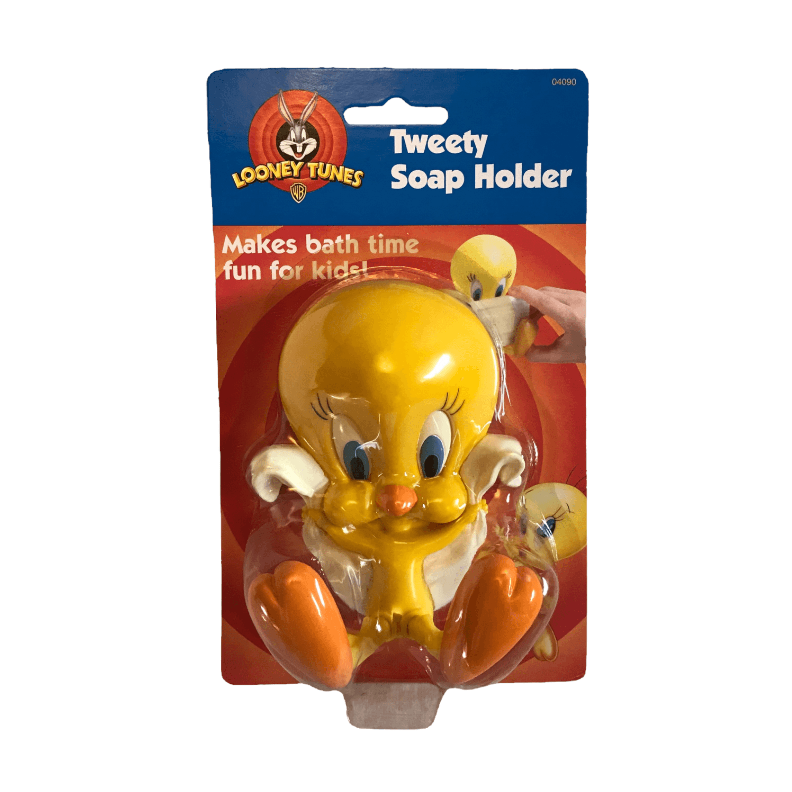 Vintage Looney Tunes Tweety Soap Holder - Pat Pending RARE Mint On Card 1998