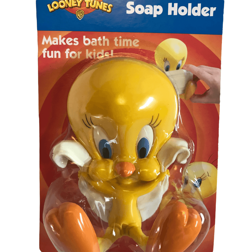 Vintage Looney Tunes Tweety Soap Holder - Pat Pending RARE Mint On Card 1998