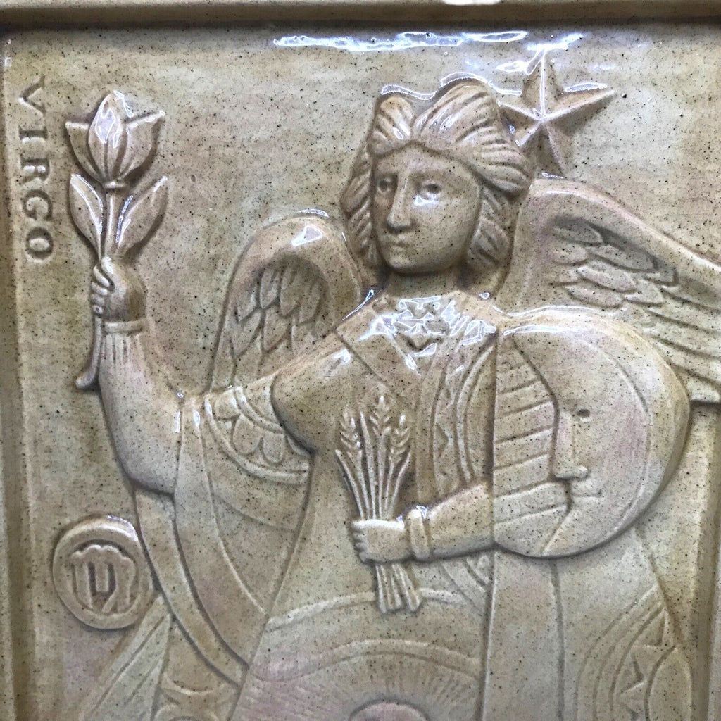 Vintage Virgo Star Sign Ceramic Rectangular Wall Plaque Zodiac Collectibles by TheVoyageBird