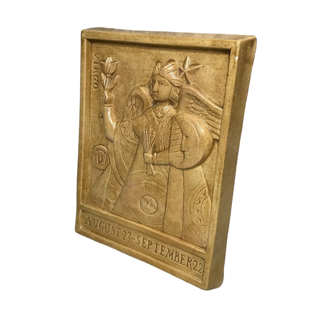 Vintage Virgo Star Sign Ceramic Rectangular Wall Plaque Zodiac Collectibles by TheVoyageBird
