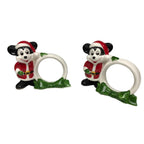 Vintage Walt Disney Christmas Xmas Napkin Rings Holders Mickey Mouse RARE Japan