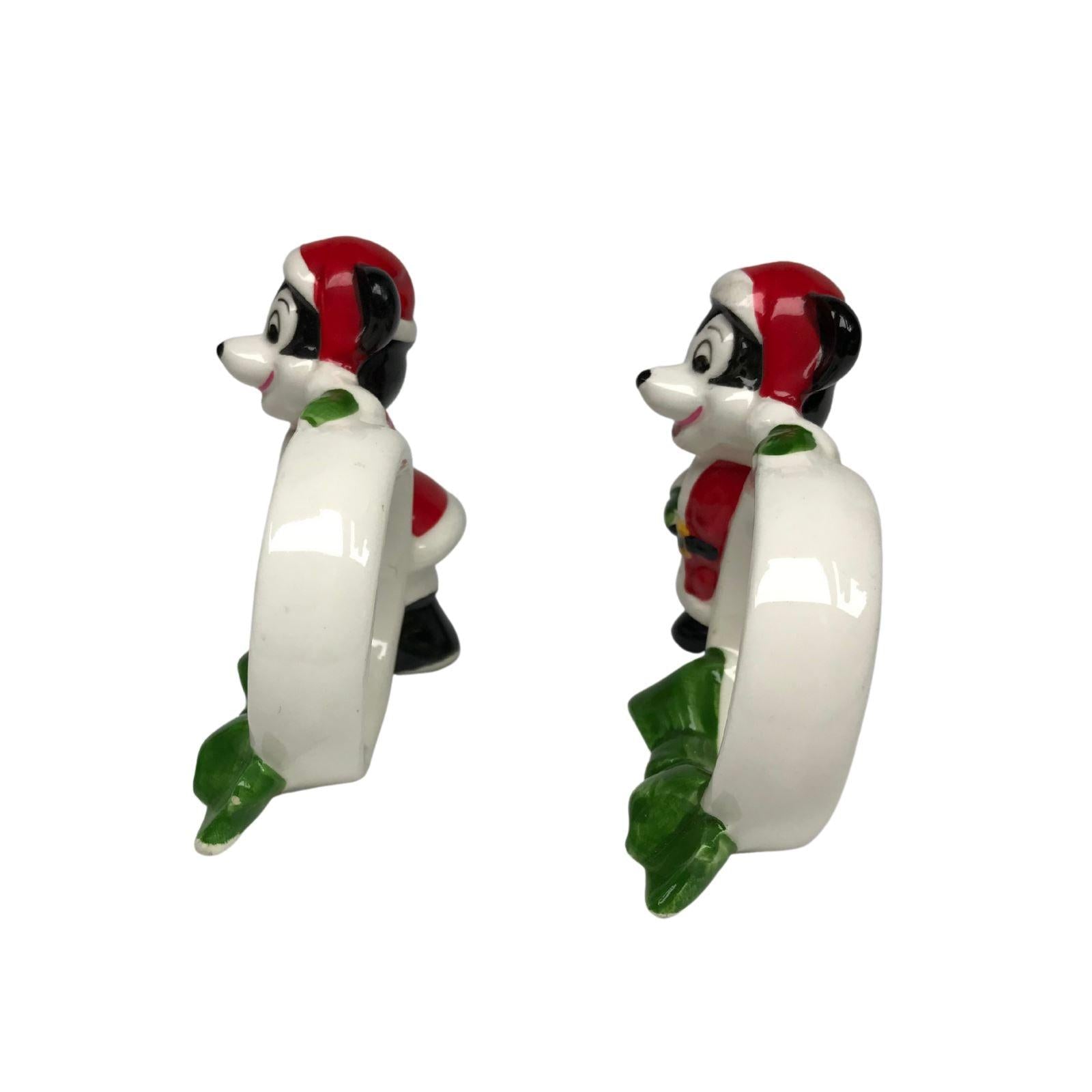 Vintage Walt Disney Christmas Xmas Napkin Rings Holders Mickey Mouse RARE Japan Home & Kitchen by TheVoyageBird