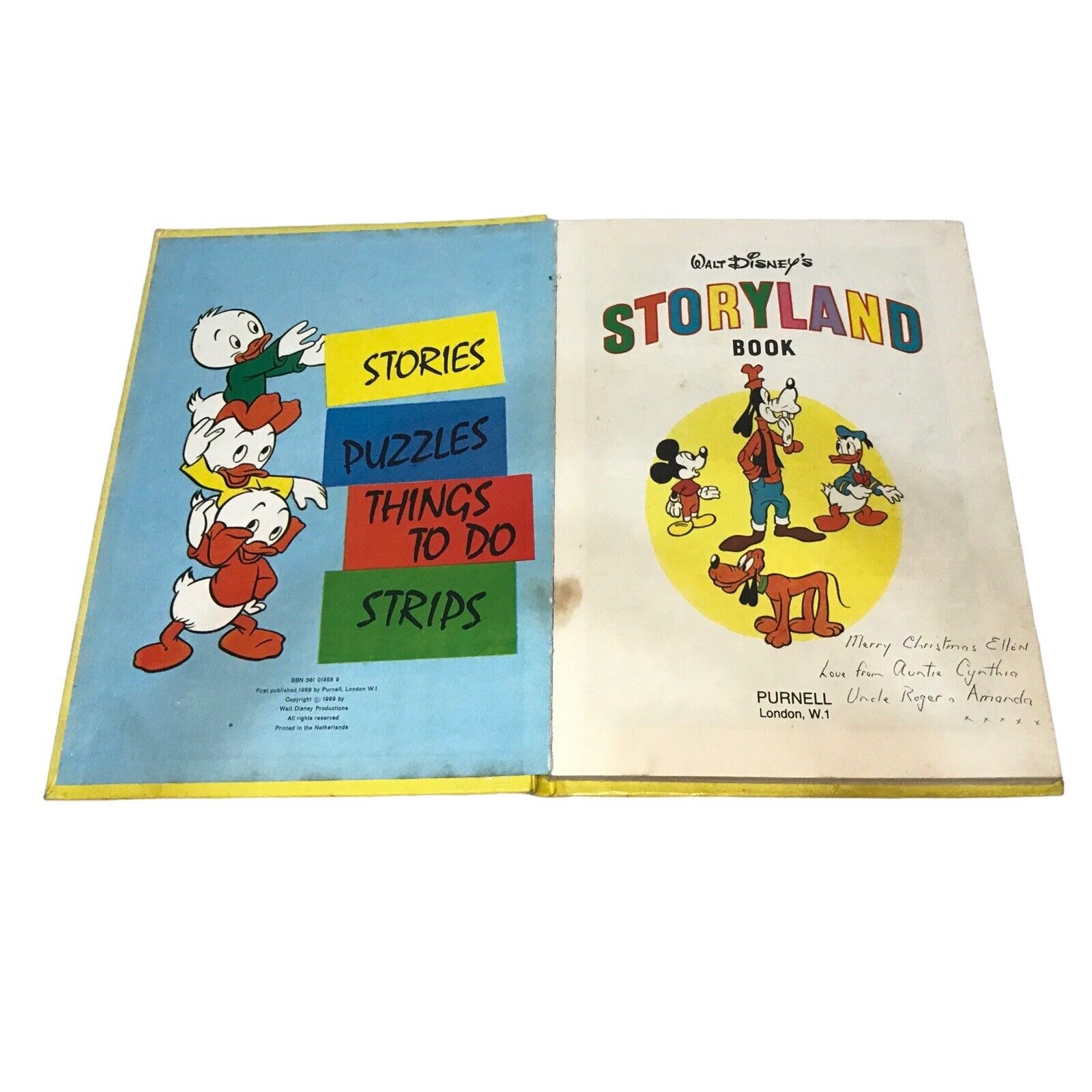 Vintage Walt Disney’s Story Land Hardcover Book - Stories Puzzles Strips 1969 Books by TheVoyageBird